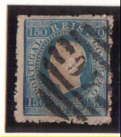 1870 - LOTTO/9638AU - PORTOGALLO - 150r. AZZURRO - USATO