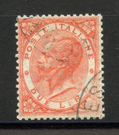 1863 - REGNO - LOTTO/39952 - 2 Lire -TIRATURA DI LONDRA - USATO
