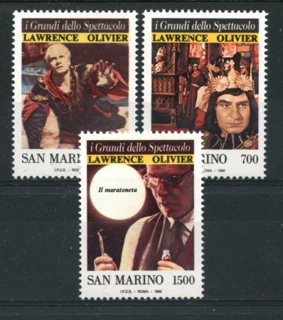 1990 - LOTTO/13478 - SAN MARINO - GRANDI DELLO SPETTACOLO 3v. - NUOVI