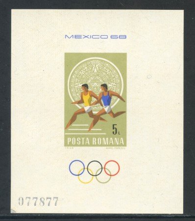 1968 - ROMANIA - OLIMPIADI DEL MESSICO - FOGLIETTO NUOVO - LOTTO/29333