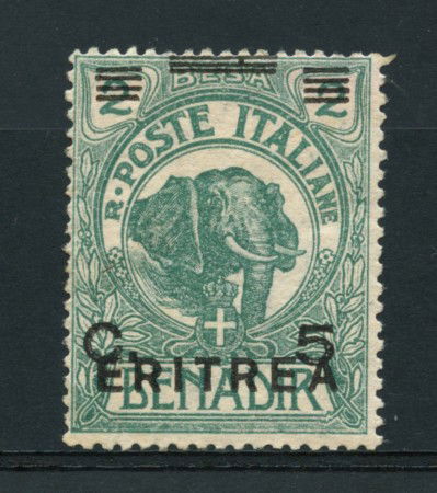 1922 - LOTTO/14974 - ERITREA - 5 cent. su 2 b. VERDE - LING.
