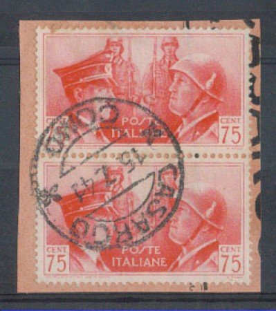 CASARGO (COMO) -1941 - LOTTO/REG456UC - REGNO -  75c. FRATELLANZA