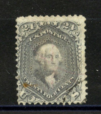 1861/62 - STATI UNITI - LOTTO/40820 - 24 Cent. VIOLETTO GRIGIO G.WASHINGTON - USATO