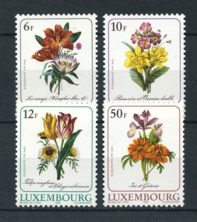 1988 - LOTTO/19897 - LUSSEMBURGO - FIORI 4v. -  NUOVI