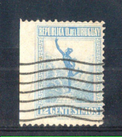 1921 - LOTTO/3097 - URUGUAY - 12c. MERCURIO  USATO VARIETA'