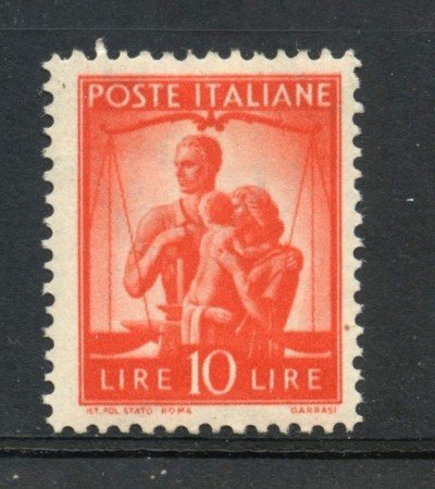 1945 - REPUBBLICA - 10 LIRE ARANCIO DEMOCRATICA - T/LINGUELLA - LOTTO/30253
