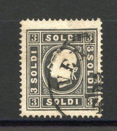 1859 - LOMBARDO VENETO. - LOTTO/40190 - 3 Soldi NERO - USATO