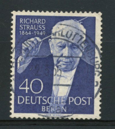 1954 - LOTTO/11955 - BERLINO - 40p. RICHARD STRAUSS - USATO