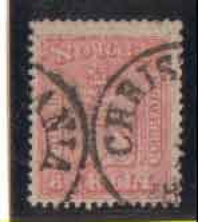 1863  - LOTTO/NORV9U - NORVEGIA - 8 Sk. ROSSO - USATO