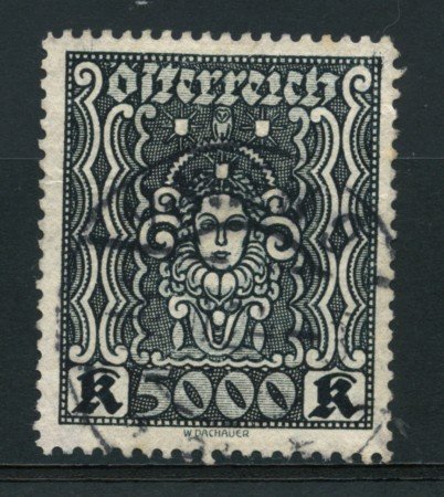 1923/24 - LOTTO/14265 - AUSTRIA - 5000 Kr. ARDESIA - USATO