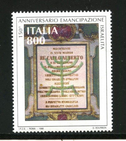 1998 - LOTTO/7181 - REPUBBLICA - EBREI ITALIANI