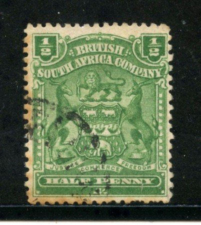 1898/908 - SUD AFRICA INGLESE - 1/2p. VERDE STEMMA - USATO - LOTTO/29098