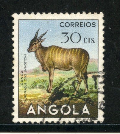 1953 - ANGOLA - 30c. GUNGA - USATO - LOTTO/29024