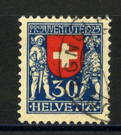 1925 - SVIZZERA - 30+10 cent. PRO JUVENTUTE - USATO - LOTTO/34020