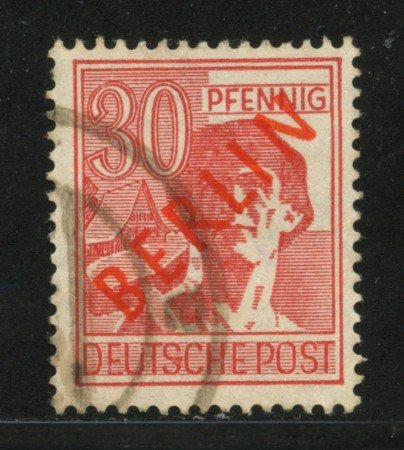 1949 - LOTTO/13959 - BERLINO - 30p. ROSSO - USATO