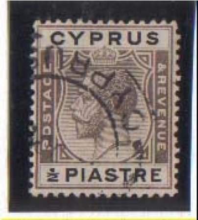 1924/28 - LOTTO/1858 -  CIPRO - 1/2p. NERO - USATO