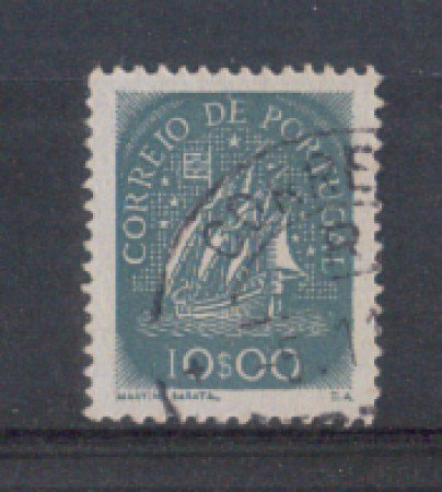 1943 - LOTTO/9711PU - PORTOGALLO - 10e. CARAVELLA - USATO