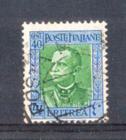 1931 - LOTTO/ERIT198U - ERITREA - 40c. AZZURRO VERDE - USATO