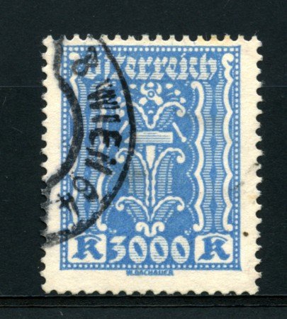 1923/24 - LOTTO/14256 - AUSTRIA - 3000 Kr. AZZURRO CHIARO - USATO