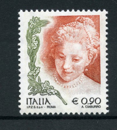 2004 - LOTTO/7472 - REPUBBLICA - 90c. DONNA NELL'ARTE  - NUOVO