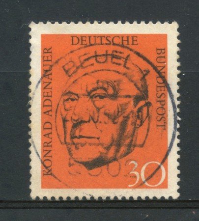 1968 - GERMANIA FEDERALE - 30p. KONRAD ADENAUER - USATO - LOTTO/30948U