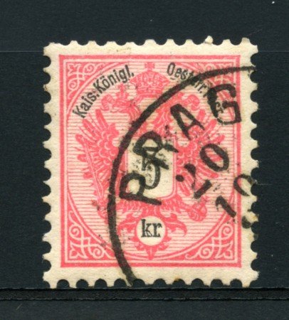 1883 - LOTTO/14174 - AUSTRIA 5 Kr. ROSA - USATO