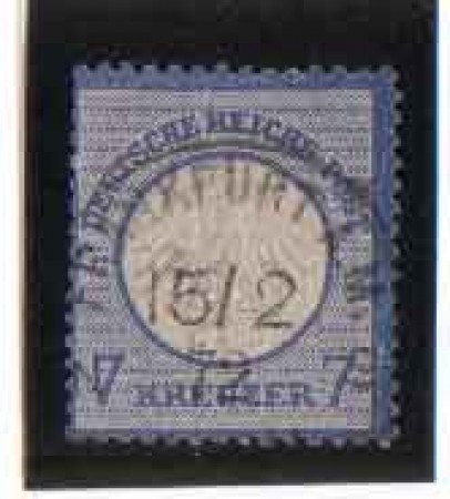 1872 - LOTTO/3445 - GERMANIA IMPERO - 7K. AZZURRO