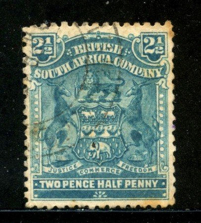 1898/908 - SUD AFRICA INGLESE -  2,5p. BLU STEMMA - USATO - LOTTO/29101