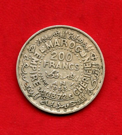 1953 - MAROCCO - LOTTO/M42487 - 200 FRANCHI MOHAMMED V°