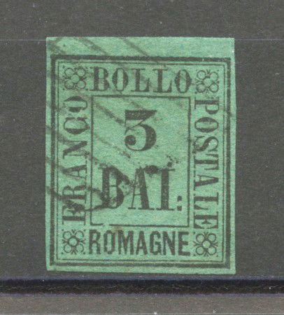 1859 - ROMAGNE - LOTTO/40249 - 3 BAI  VERDE SCURO - USATO