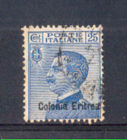 1908 - LOTTO/ERIT33U - ERITREA - 25c. AZZURRO - USATO