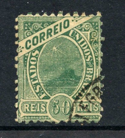 1900 - BRASILE - 50r. VERDE - USATO - LOTTO/28833