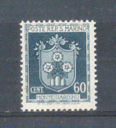 1945 - LOTTO/RSM282L - SAN MARINO - 60c. STEMMI LING.