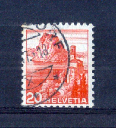 1938 - LOTTO/SVI312U - SVIZZERA - 20c. CHIESA DI CASTAGNOLA - USATO