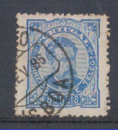 1882 - LOTTO/9644GBU - PORTOGALLO - 50r.AZZURRO - USATO