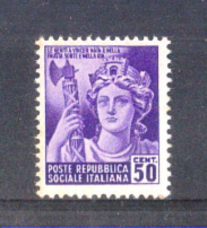 1944 - LOTTO/RSI507N - RSI - 50c. MONUMENTI DISTRUTTI - NUOVO