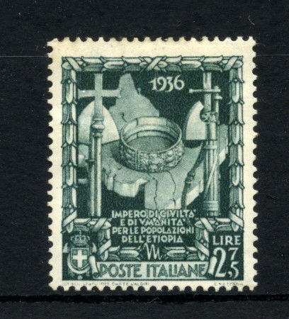 1938 - REGNO - LOTTO/43410 - 2,75 LIRE PROCLAMAZIONE IMPERO - CON LINGUELLA