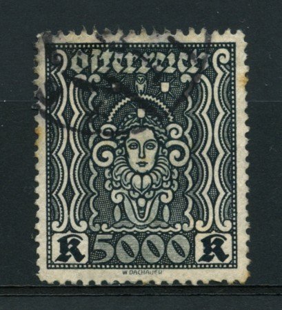 1923/24 - LOTTO/14263 - AUSTRIA - 5000 Kr.  ARDESIA  - USATO