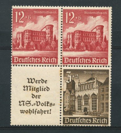 1940 - LOTTO/16219 - GERMANIA REICH - SOCCORSO INVERNALE PAGINA DA LIBRETTO - LING.