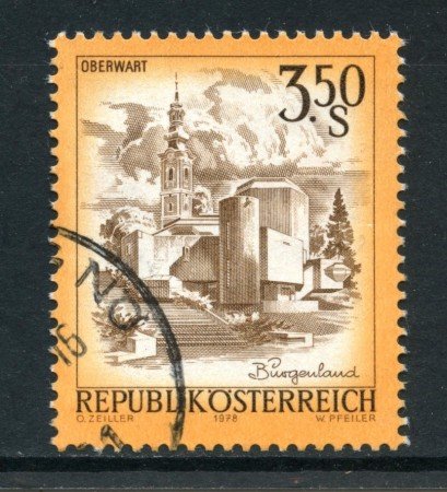 1878 - AUSTRIA - 3,50 PAESAGGI - USATO - LOTTO/28114