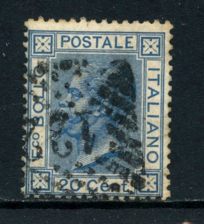 1867 - REGNO - 20 cent. AZZURRO VITTORIO EMANUELE II° USATO - LOTTO/26409