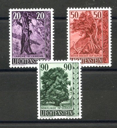 1958 - LIECHTENSTEIN - LOTTO/40944 - ALBERI E ARBUSTI 3 v. - NUOVI