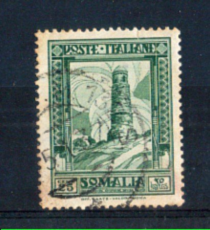 SOMALIA - 1935/38 - LOTTO/SOMALIT218U - 25c. VERDE PITTORICA - USATO
