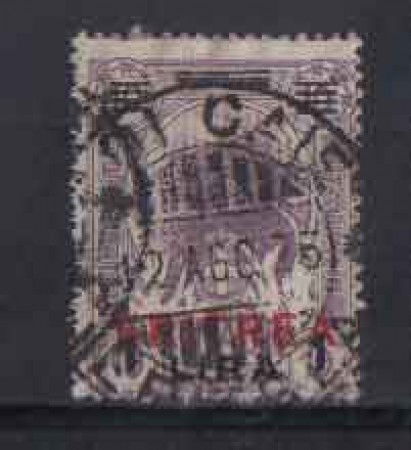1924 - LOTTO/ERIT86U - ERITREA -  1 LIRA SU 10 ANNA LILLA - USATO