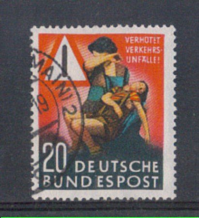 1953 - LOTTO/5282 - GERMANIA FEDERALE - 20p. PREVENZIONE INCIDEN