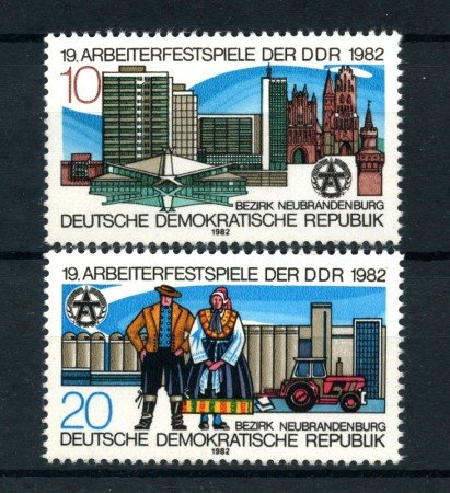 1982 - GERMANIA DDR - FESTA DEI LAVORATORI 2v. - NUOVI - LOTTO/36597