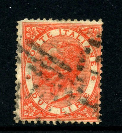 1865 - REGNO - LOTTO/43319 - 2 LIRE VERMIGLIO - USATO
