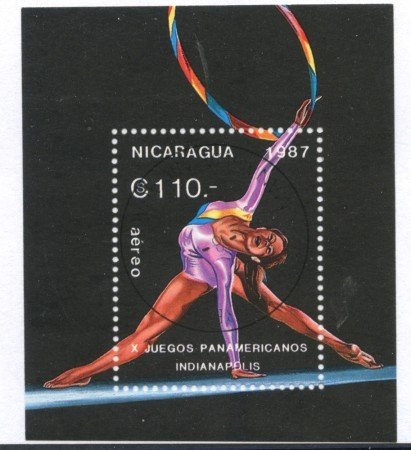 1989 - NICARAGUA - GIOCHI PANAMERICANI - FOGLIETTO USATO - LOTTO/36028