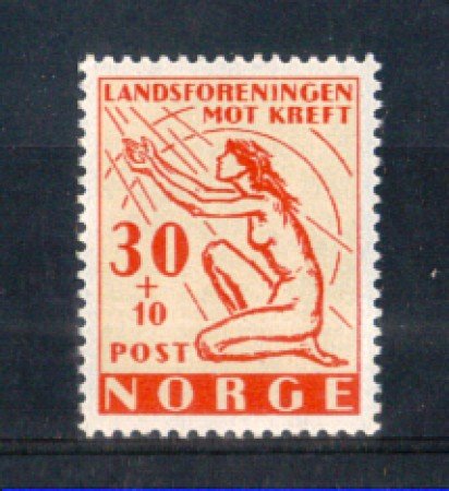 1952 - LOTTO/NORV344N - NORVEGIA - UNIONE CONTRO IL CANCRO - NUOVO