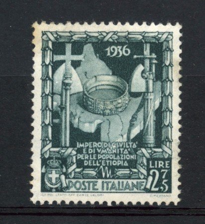 1938 - REGNO - 2,75 LIRE PROCLAMAZIONE IMPERO - LINGUELLATO - LOTTO/30163